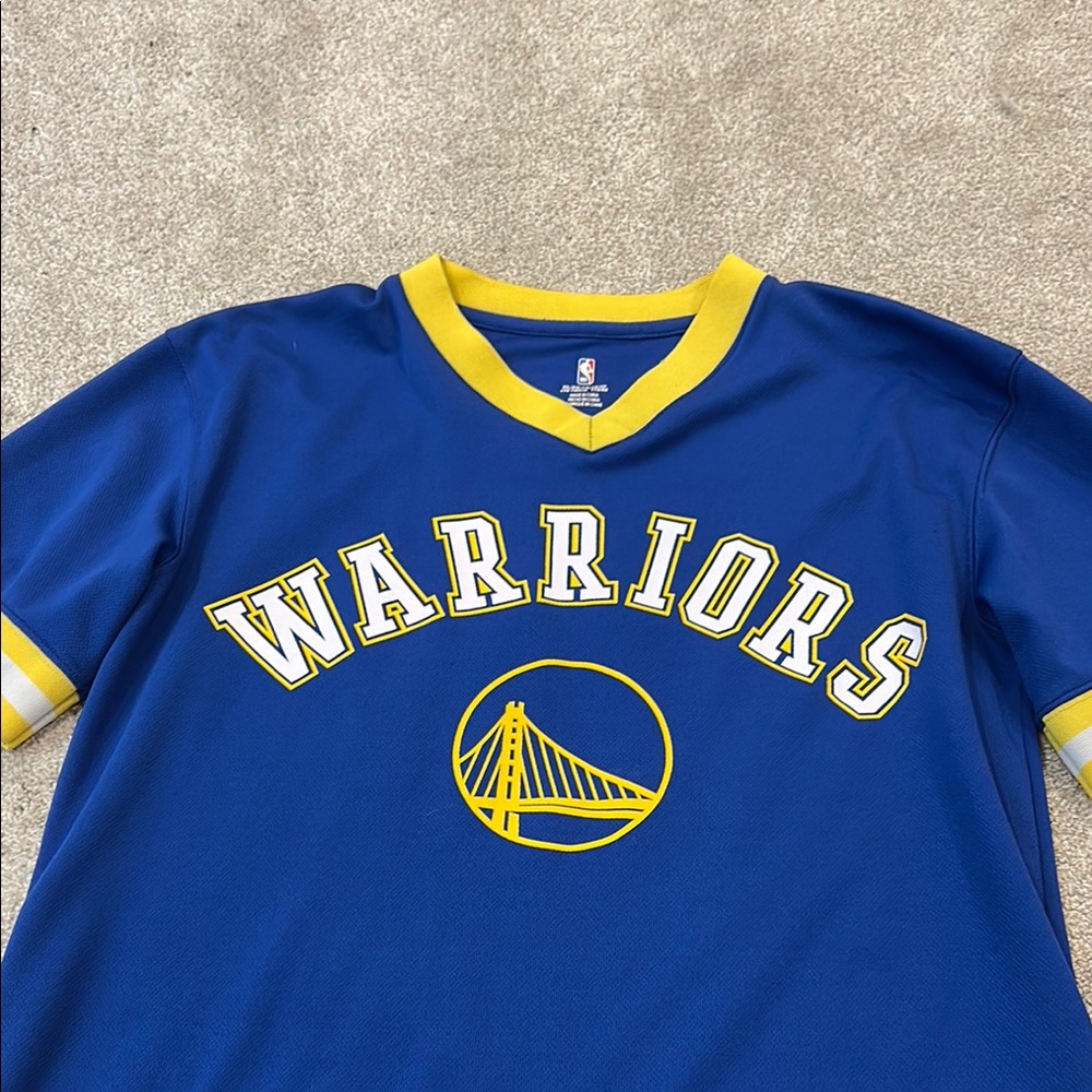 NBA Warriors Kids Blue and Yellow Jersey